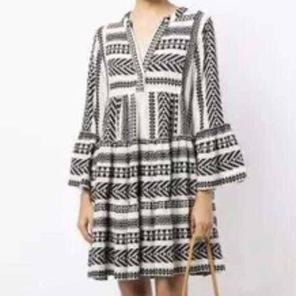 Devotion TWINS Dresses & Skirts - Devotion Twins Ella Dress Cotton Black/Off White Size Small